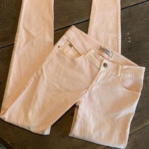 Zara TRF core denim pale pink jeans